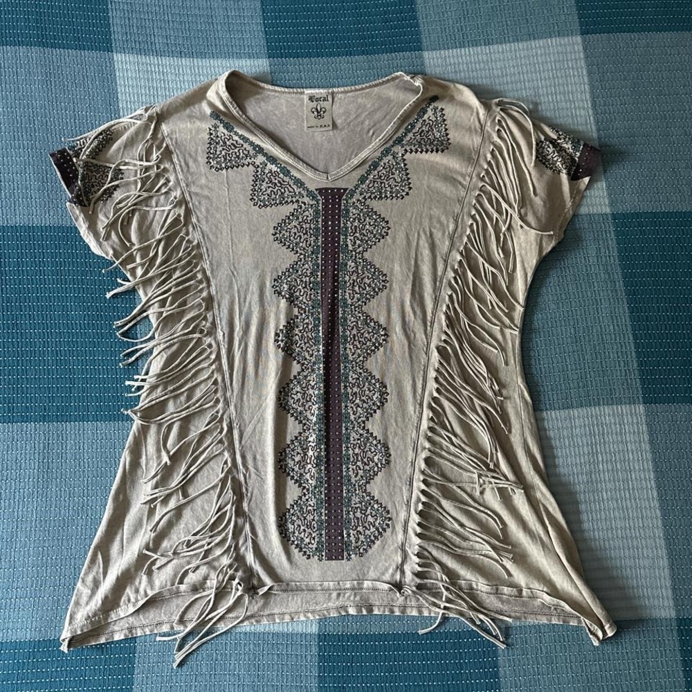 Vocal Fringe Embellished Tee